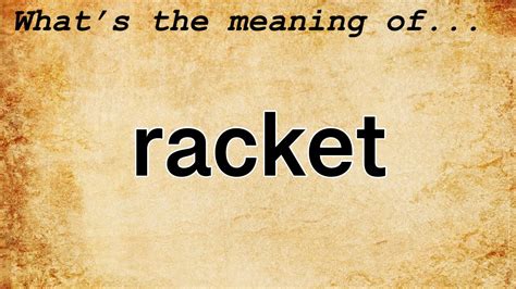 gambling racket meaning